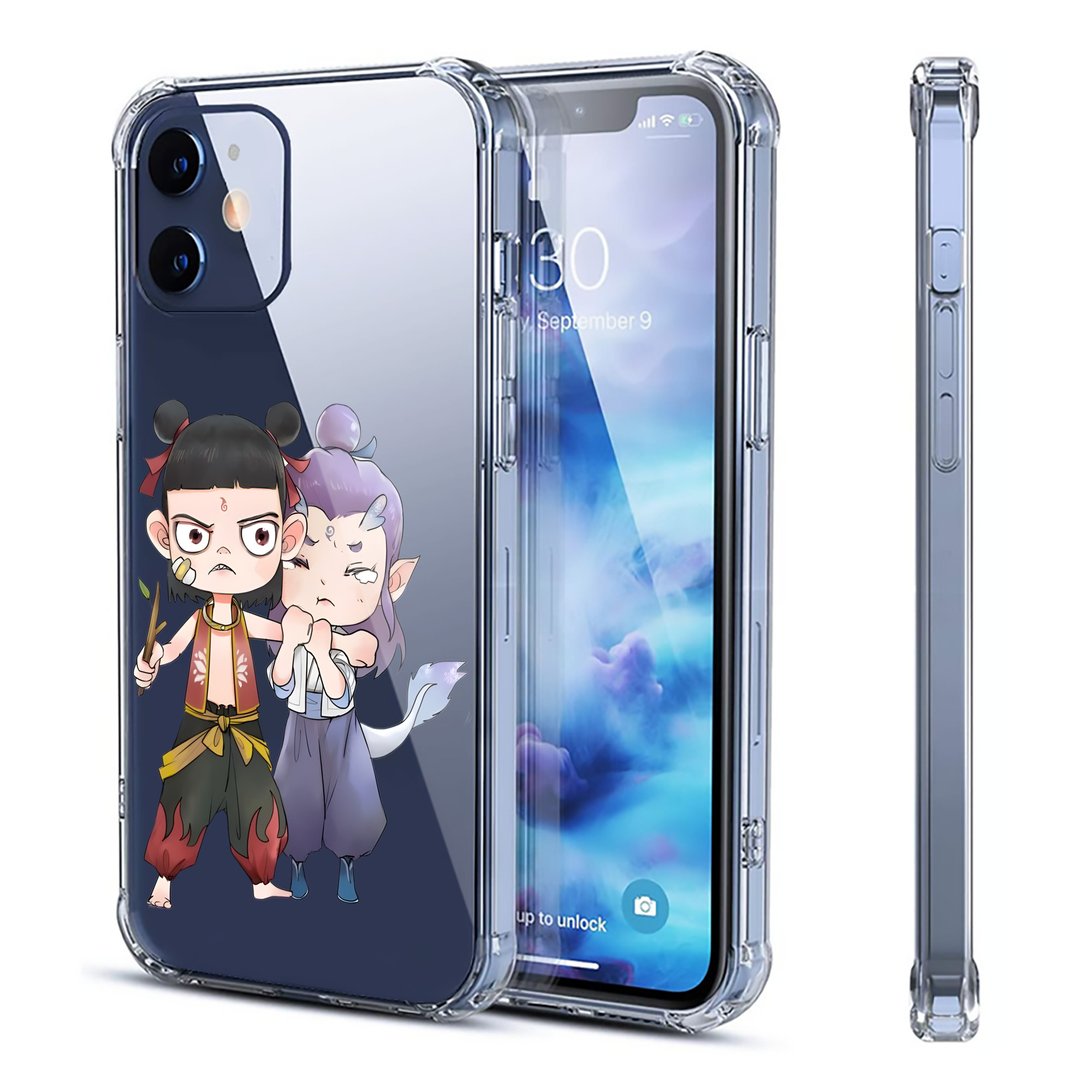 （画像用） Ne Zha 2 ナタ 魔童の大暴れ 【iPhone 12シリーズ対応】透明スマホケース（クリアソフトケース）